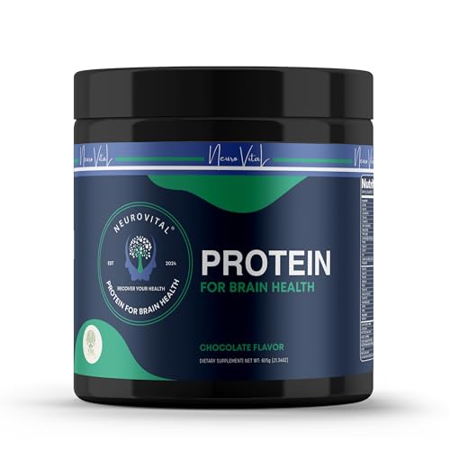 Vita Wellness by C.J. NeuroVital Chocolate Brain Protein Powder Nootropic Formula with Bone Broth & MCT Oil | Mental Clarity Focus & Energy | Sugar Free Gluten Free | 28 Servings