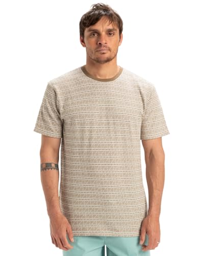 T-Shirt à Manches Courtes Quiksilver en Maille Douce Gris Homme XL