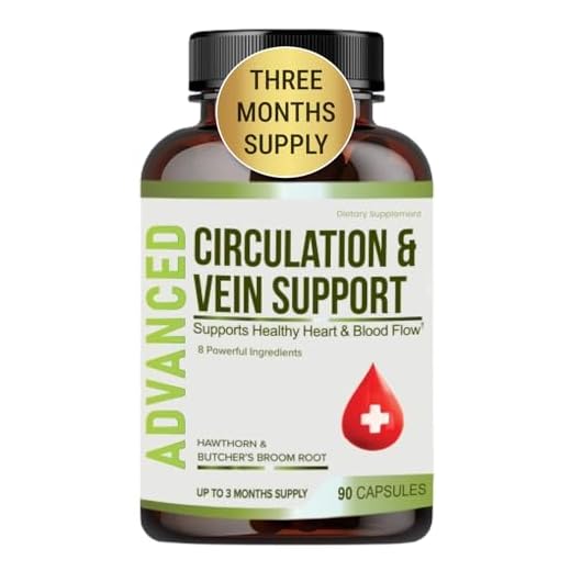 Best Blood Circulation Supplements and Vein Support-Blood Flow, Leg Circulation, Heart Health, and Varicose Veins.With Butcher's Broom, and Diosmin.Helps reduce swelling & Discomfort In Legs.90 Caps.