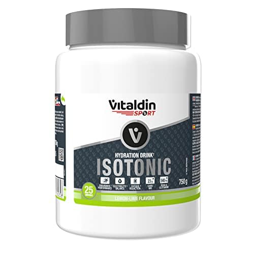 VITALDIN SPORT Hydration Drink Isotonic – Boisson Isotonique en Poudre – Électrolytes, BCAA & Glutamine – Isotonique pour Hydratation, Énergie Rapide & Durable – Running & Cyclisme; Citron Vert – 750g