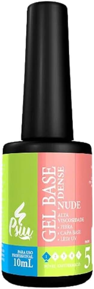 Gel Base para unhas Psiu Nude Dense 10ml com Pincel