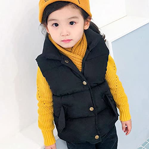 Warm Child Kids Toddler Infant Baby Boys Girls Sleeveless Winter Solid Coats Jacket Vest Outer Outwear Casual (Black, 18-24 Months) #TOP4