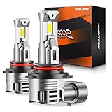 SEALIGHT 9005/HB3 Fog Light Bulbs, 40000LM 800% Brighter, 6500K Cool White with Cooling Fan, 60000Hrs Lifespan, IP68 Waterproof, 1:1 Mini Size Plug-N-Play, Pack of 3