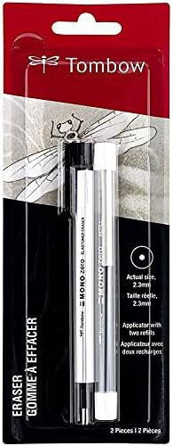 Mono Zero Eraser and Refill Value Pack, Round 2.3mm. Precision Tip Pen-Style Eraser with Refill New
