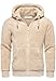 Produktbild Amaci&Sons Herren Teddy Sweatjacke Plüsch Hoodie Pullover Zipper Jacke 4076 Beige S