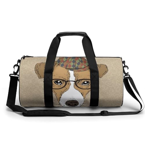 Duffel bag de sport caricature chien 45cm sac de randonnée souple