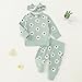 Yvowming Toddler Baby Boy Girl Clothes Long Sleeve Sweatshirt Pullover Tops + Joggers Pants Outfit Set (US, Age, 0 Months, 6 Months, Green Daisy)
