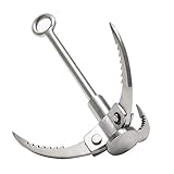 VYNBDAl Aire Libre Deportivo Desierto Mosquetón de Supervivencia Aferramiento Plegable Gancho de Tres Patas Roca de Hielo Herramienta de Escalada de Monta？a