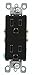 Leviton 5325-E 15 Amp, 125V, Decora Duplex Receptacle, Residential Grade, Grounding, 10-Pack, Black
