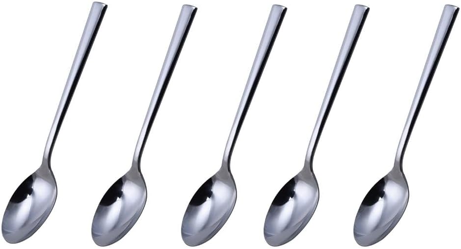 Liberty Corporation Stainless Steel Dessert Spoons, Set of 5, ST-II, LD-657, Style Tableware