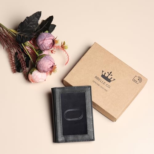 Image of Genuine Leather Bifold RFID Blocking Slim Stylish Credit Debit ATM Card Holder Wallet for Men Women (Z Black)