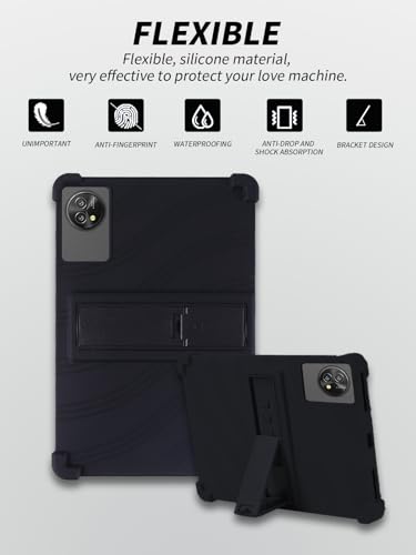 Étui silicone Blackview ZENO 10 support ajustable protection antichoc noir - 5