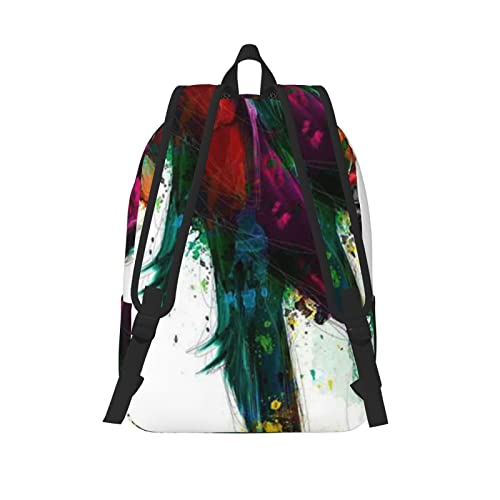 Sac à dos d'école ALLOCS Noir M en toile pour vos trajets quotidiens urbains