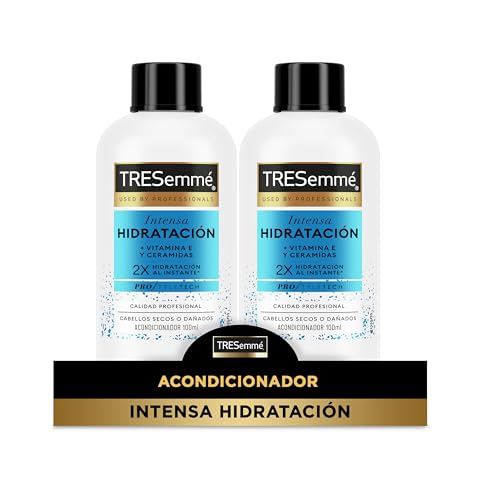 TRESemmé Acondicionador Intensa Hidratación para pelo seco o dañado con Vitamina E, nutre y fortalece 100ml (Paquete de 2)