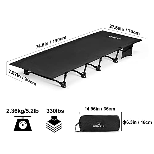 HITORHIKE Camping Cot Compact Folding Cot Bed for Outdoor Backpacking