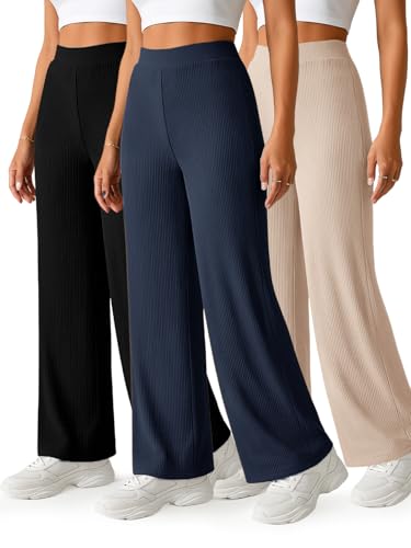 Image of Prenuem Women's High Waist Flared Korean Trousers, Trendy Casual Wear for Daily & Travel Use (Available in Plus Size)