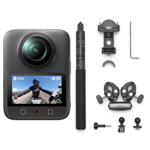 Image of DJI Osmo 360 Motorcycle Multi-POV Combo, 360 Camera with 1-Inch 360 Imaging, 4K /120fps & 170 Boost Video, Heavy-Duty Mount and Clamp, Native 8K 360 Video, Action Camera for All-Angle Recording