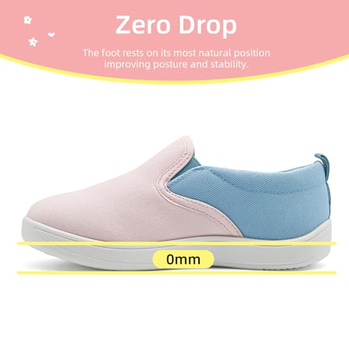 Kids Shoes Canvas Sneakers Kids Slip on Wide Toe Box Barefoot Shoes Comfortable Lightweight Running Tennis Athletic Sports Sneakers for Boys Girls3