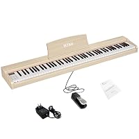 Amazon | IKTMI 電子ピアノ 88鍵盤 ペダル付き 木製 キーボード ピアノ