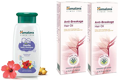 Image of Himalaya Baby Shampoo (400 ml) & Himalaya Anti-Hair Fall Hair Oil | Non Sticky Hair Oil | Promotes Hair Growth | Prevents Hair Fall | Made with Bhringraja & Amla | For Women & Men | 200ml