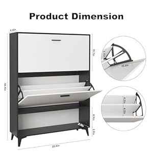 Shoecabinetentrywayshoestorageorganizerwithopenshelvesnarrowshoerackcabinetforhallway464hx354wx94dblack Urban Country Home Decor Shoe cabinet entryway shoe storage organizer with open shelves narrow shoe rack cabinet for hallway 464 h x 354 w x 94 d black urban country home decor