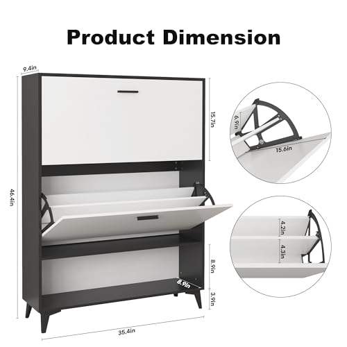 Shoecabinetentrywayshoestorageorganizerwithopenshelvesnarrowshoerackcabinetforhallway464hx354wx94dblack Urban Country Home Decor Shoe cabinet entryway shoe storage organizer with open shelves narrow shoe rack cabinet for hallway 464 h x 354 w x 94 d black urban country home decor