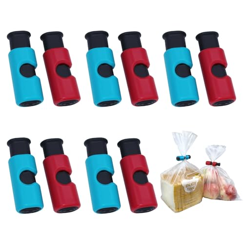 Thgtao 10 Stück Verschlussclips für Beutel, Verschlussklammern für Tüten, Clips für Tüten für Tüten Versiegeln von Lebensmitteln, Küchengadget, tüten Verschluss, Gefrierbeutel Clips