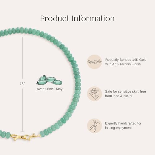 Rainbow Colorful Gemstone Beaded Choker Necklace for Women 14K Gold Bow Birthstone Beads Chokers 18inches3