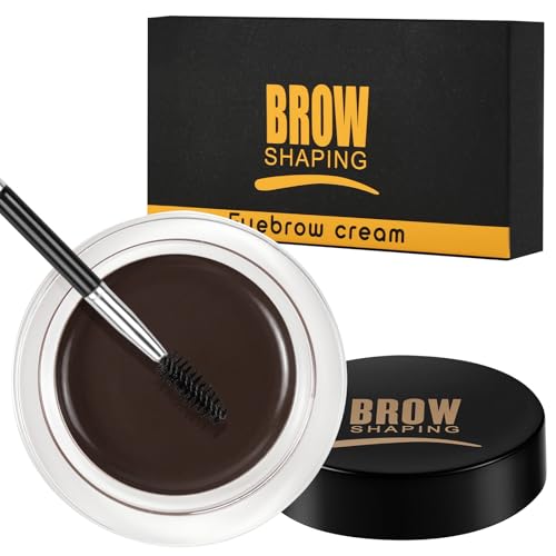 LOPHE Gel Fijadora de Cejas, Crema de Cejas 4,5g, Pomada de Ceja de Larga Duración con Cepillo, Eyebrow Gel para Maquillaje con Efecto Laminado Instantáneo,Pegamento de Ceja Sin Residuos (Café Negro)