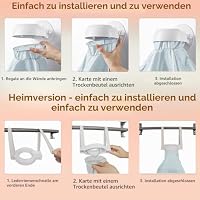 Föhn mit Aufsätzen, Haartrockner 3 in 1 mit 110.000 U/min Schnelles Trocknen, Hair Dryer 200 Million Negativ Ionen, Haarföhn für Zuhause, Reisen (zum Haare, Hände & Kleidung Trocknen in one) – Ansicht 8
