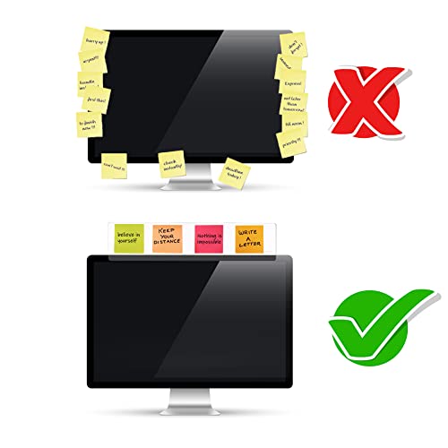 Monitor Memo Board,18” Computer Monitor Memo Board,Transparent Monitor Note Holder,Computer Monitor Message Board,Note Holder For Office Home Desktop Top Mount #TOP3