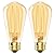 Owilukie E26 LED Bulb 6W Equivalent Edison Light Bulbs 60 watt, ST64 Vintage Edison Bulbs, Warm White 2200K Amber, Dimmable ST21 LED Light Bulb, AC120V, 400lm, CRI90, Pack of 2