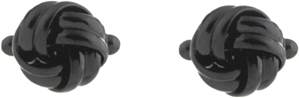 Mens Black Silver Gold Twist Cufflinks Studs Hollow Out Shirt Cuff links