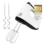 Hochwertiges Zubehör: Inklusive Edelstahlquirle und Knethaken für eine lange Lebensdauer und vielseitige Einsatzmöglichkeiten.