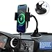 Universal Dashboard & Windshield Car Phone Mount - 5-8in Long Arm Adjustable, 225° Rotation, Magnetic Cord Organizer, Secure Suction Cup for All Smartphones with Cases