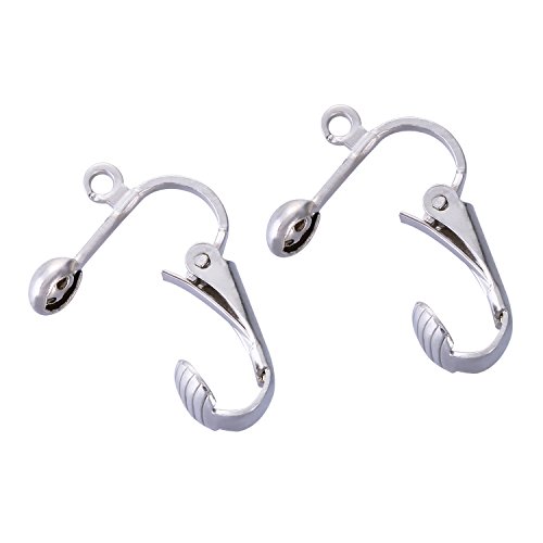 Bememo 36 Pack Clip-On Earring Converter With Easy Open Loop For Diy Earring And Turn Any Studs Or Pierced Into Clip On (Silver) #TOP2