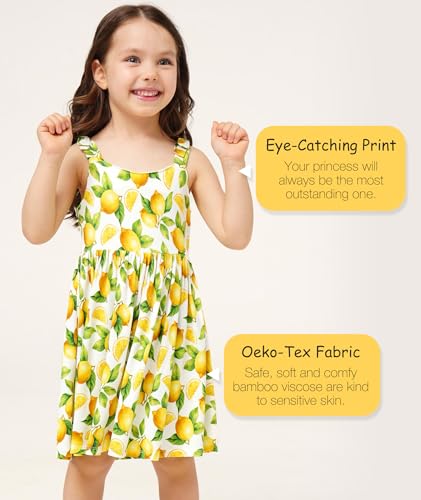 Bamboo Viscose Girl Dress Sleeveless Bowknot Straps Little Girl and Toddler Dresses4