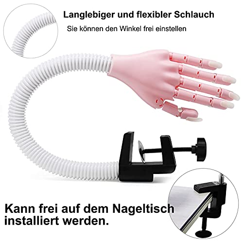 Flexibel Nagel übungshand mit 400pcs Ersatznägel, Professionelles übungsmodell Nägel Übungshände Training Hand… – Bild 7
