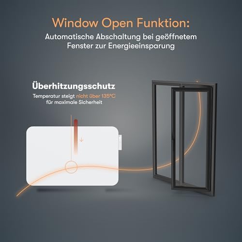 Bild 4 - BR Bringer Infrarotheizung 450 Watt mit Smart Thermostat, WIFI & App - für Wandmontage oder als Standgerät für kleine Räume bis 10m² - sehr Energiesparend - Deutsche Qualitätsmarke (weiß)