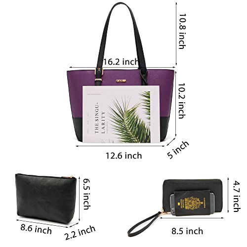 Image of Purses And Wallets Set For Women Work Tote Satchel Handbags Shoulder Bag Top Handle Totes Purse With Matching Wallet