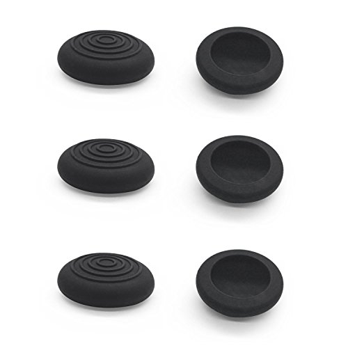 Lot de 6 capuchons en silicone pour manette de jeu PS4 PS3 Xbox 360 Xbox One Noir Cover