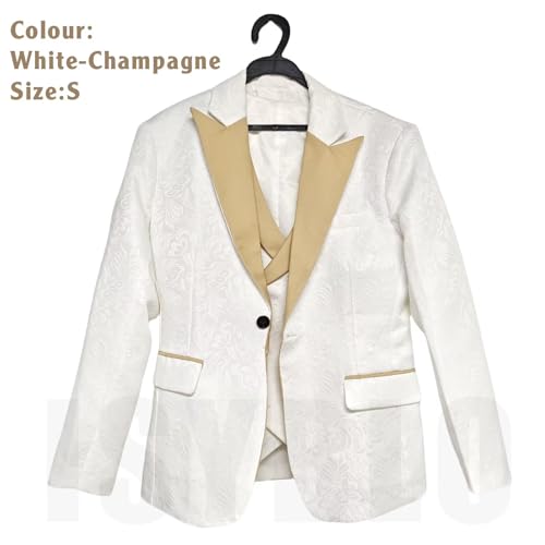 3 Piece Men's Suits Jacquard Set One Button Blazer Jacket Vest Pants Men Suits Slim Fit Wedding Tuxedo4
