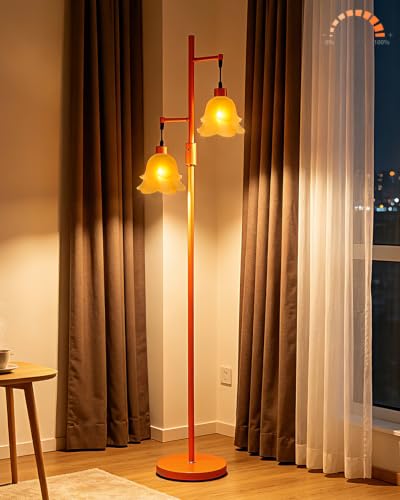 Image of Lightdot Globe Floor Lamp with LED Bulbs Included, Dimmable Floor Lamps,Unique Modern Standing Tall Lamp for Bedroom Living Room /Sofa Beside /Corner Decor-Gold