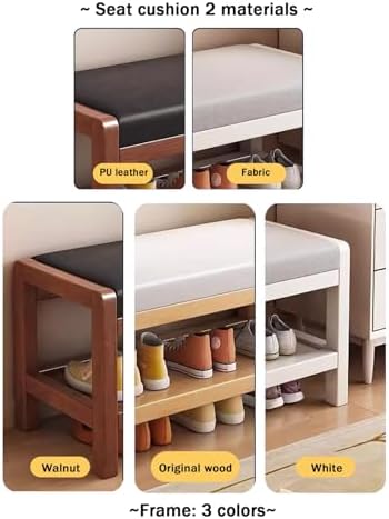 Benches Garden Bench Outdoor Patio Seating Backless Park Chair Lawn Path Slatted Seats,Entryway Bench Shoe Shelf with Seat Cushion，entryway sit Down Bench with Shoe Storage ，Farmhouse Shoe S