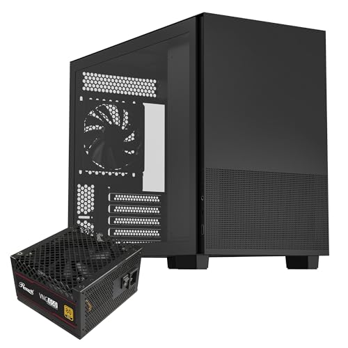 Image of Rosewill Micro ATX Mini Tower PC Case with Pre-Installed 80+ Gold 650W ATX 3.1 Power Supply | 360mm Radiator Support | 1 x USB 3.0 | 1 x USB Type-C | 1 x 120mm PWM Rear Fan | FBM-Z1-650