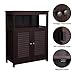 VASAGLE Bathroom Floor Cabinet, Freestanding Bathroom Storage Cabinet with Double Shutter Doors and Adjustable Shelf, for Living Room, Entryway, Kitchen, Brown UBBC40BR