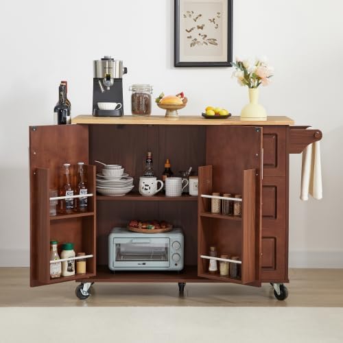 Kitchen Cart with Storage – Versatile and Moveable Kitchen Island Cart for Efficient Space Utilization