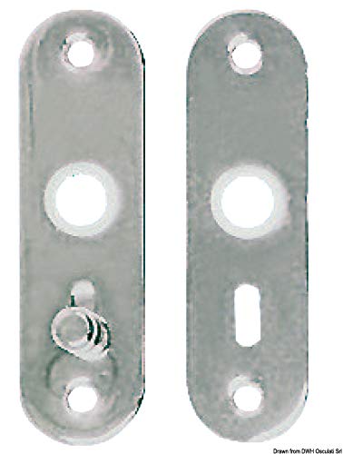 Plaques laiton chromé Osculati paire accessoire pont et cabine