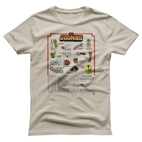 T-shirt The Goonies pour homme vêtement noir à manches courtes imprimé cinéma retro