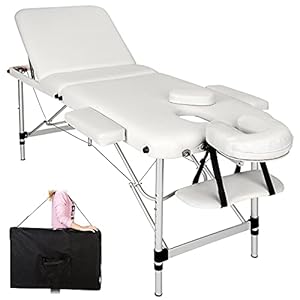 Massaligstoel, 3 zones, draagvermogen 250 kg, massagetafel, massagebed, massabank, in hoogte verstelbaar, incl…